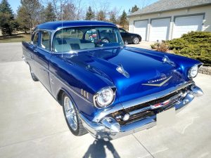 Car Insurance In Philadelphia Pa Dans 1957 Chevrolet Bel Air Sedan Blue Rwd