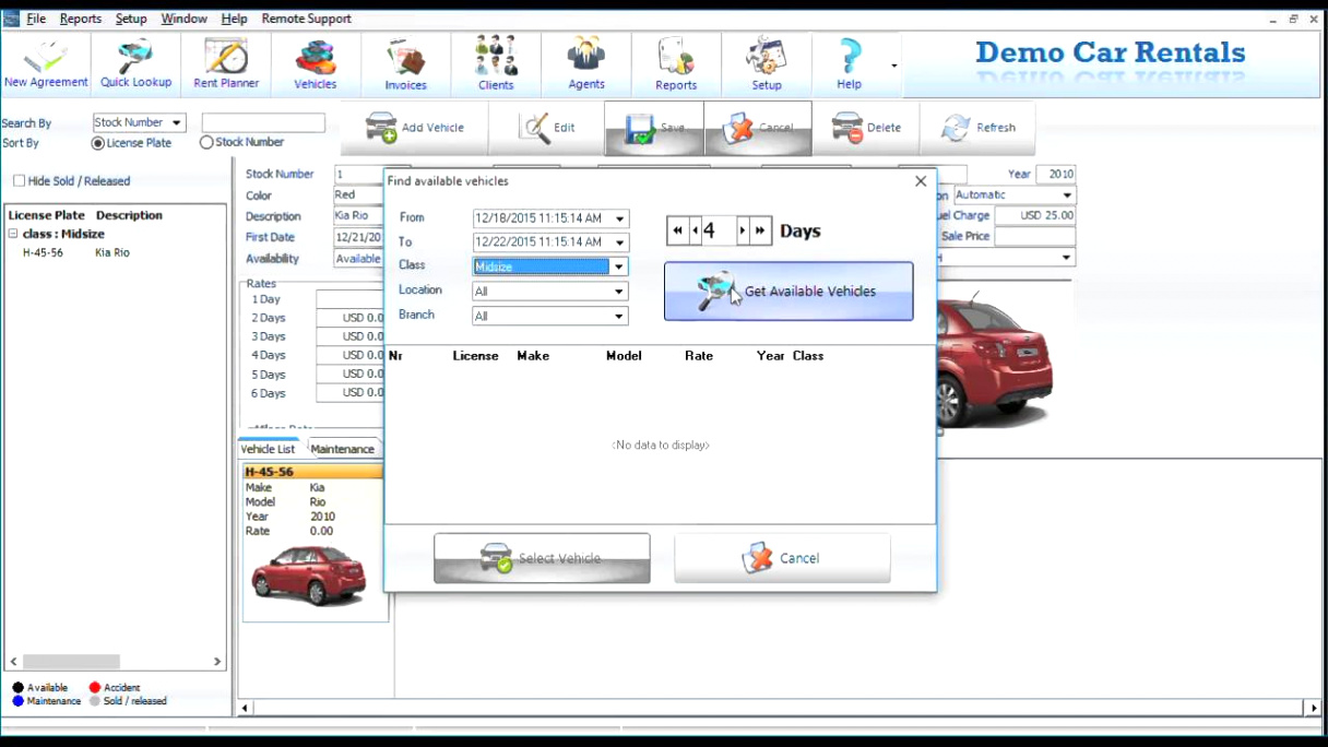 Car Rental software In Montmorency Mi Dans Easy Rent Pro Start Up Demo Car Rental software