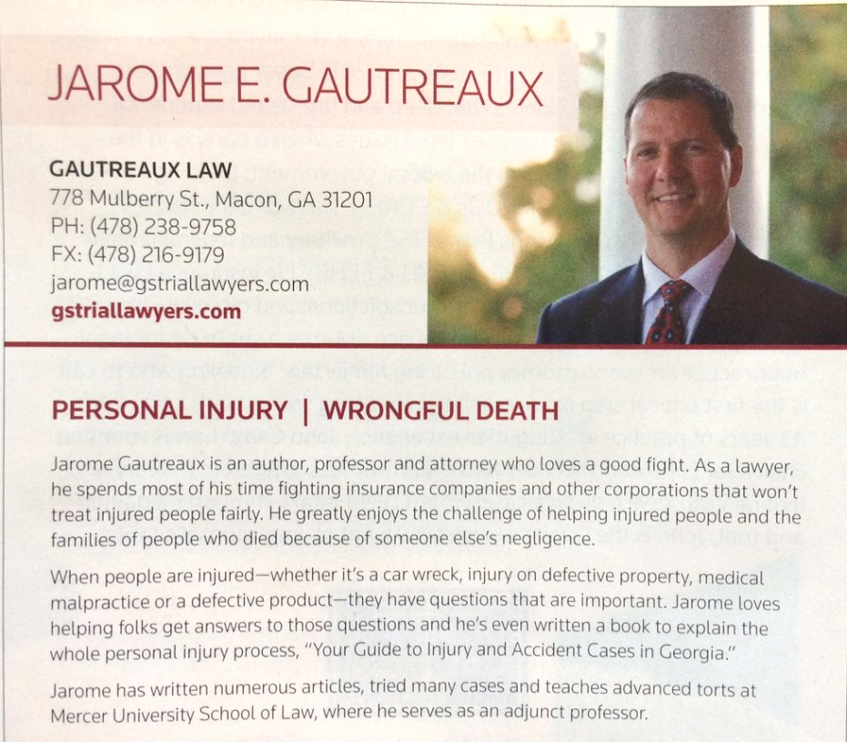 Personil Injury Lawyer In Macon Nc Dans Gautreaux Law Firm News and Publications
