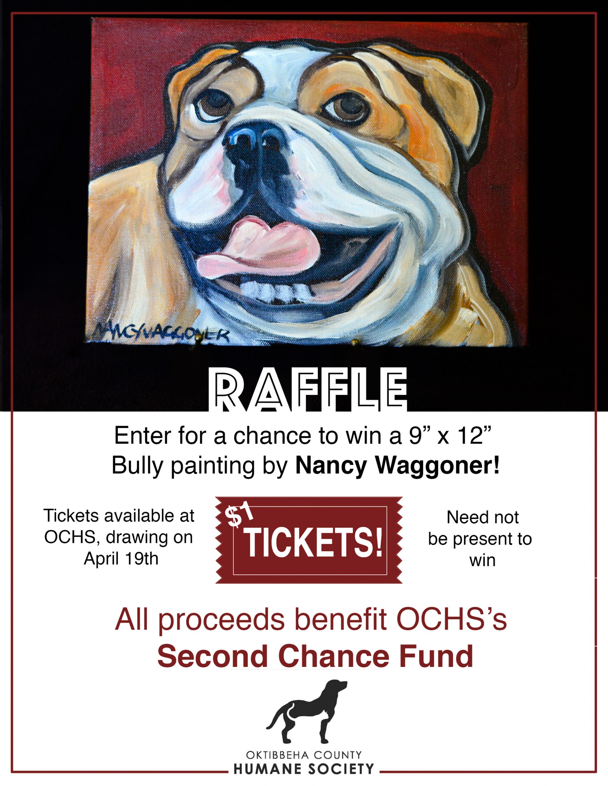 Small Business software In Oktibbeha Ms Dans Bulldog Painting Raffle â Oktibbeha County Humane society