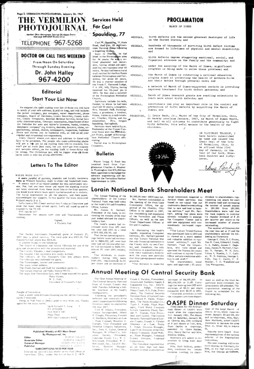 Small Business software In Vermilion Il Dans Vermilion Photojournal. (vermilion, Ohio), 1967-01-26 - Vermilion ...