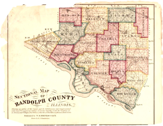 Vpn Services In Randolph Nc Dans Sectional Map Of Randolph County, Illinois Library Of Congress