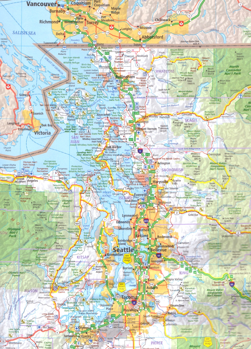 Car Rental software In Teton Mt Dans Pacific northwest Usa Hallwag Map