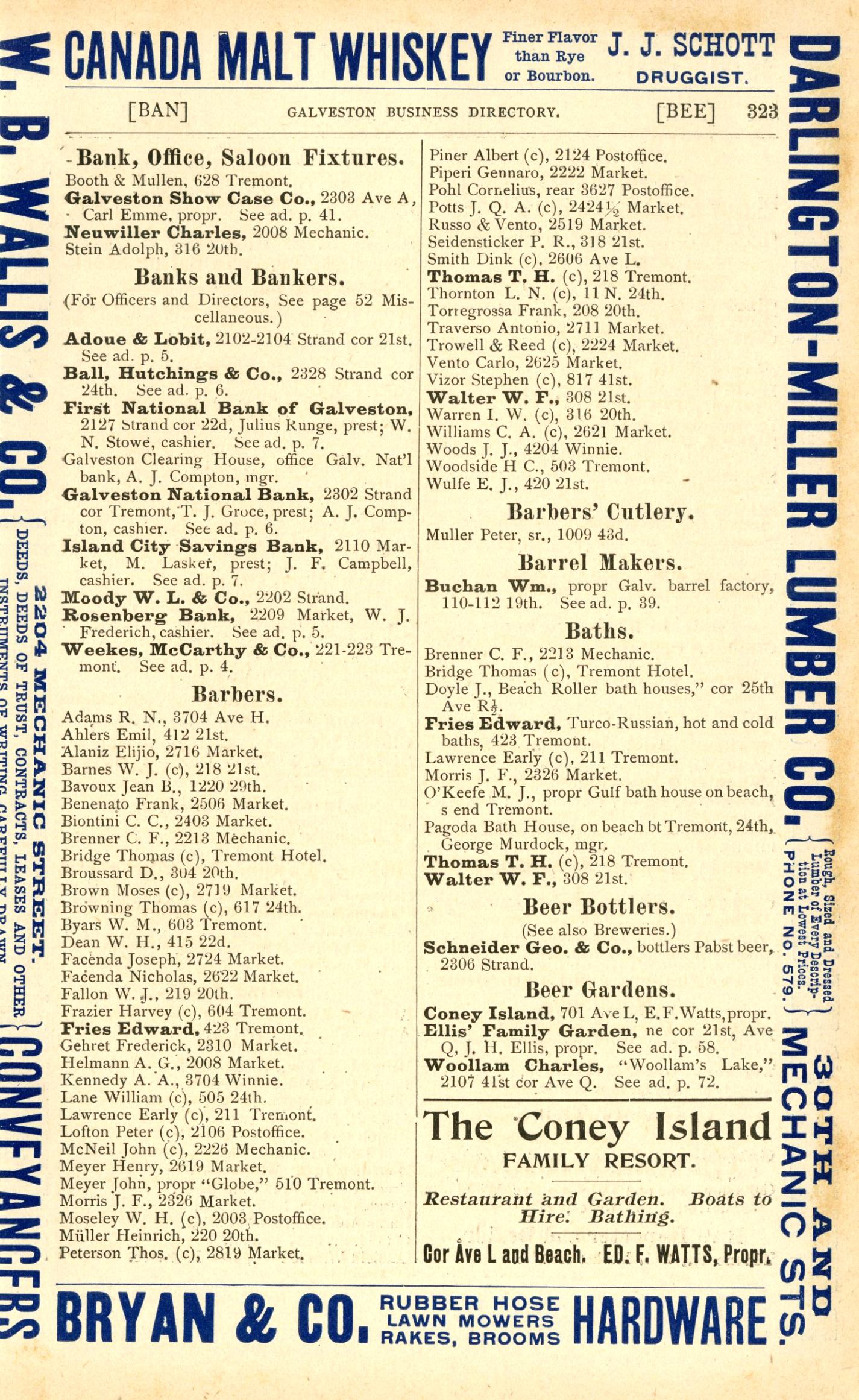 Small Business software In Bee Tx Dans Morrison & Fourmy S General Directory Of the City Of Galveston 1896