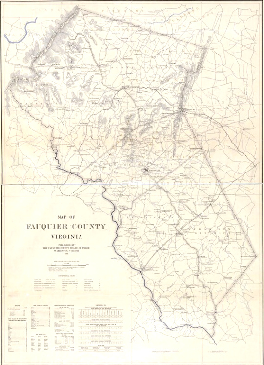 Small Business software In Fauquier Va Dans 1914 Map Of Fauquier County Virginia - Etsy