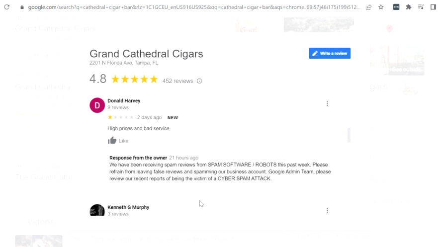 Small Business software In Hardee Fl Dans A Complete Nightmare': Tampa Cigar Shop Plagued by Fake Google Reviews