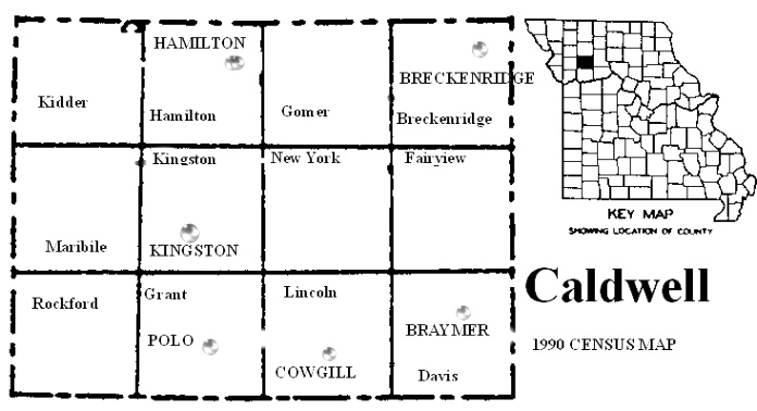 Caldwell Mo Car Accident Lawyer Dans the Usgenweb Archives Digital Map Library Missouri County township Maps Mo