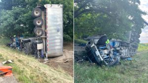 Car Accident Lawyer In Livingston Ky Dans Gravel Truck Overturns In Livingston County Wlns 6 News