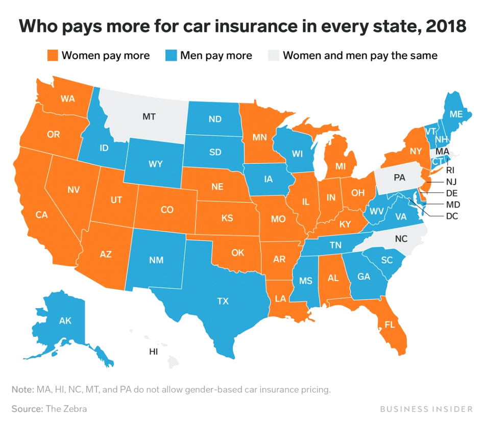 Car Insurance In Green Ky Dans Car Insurance Rates for Men Vs. Women, In Every State