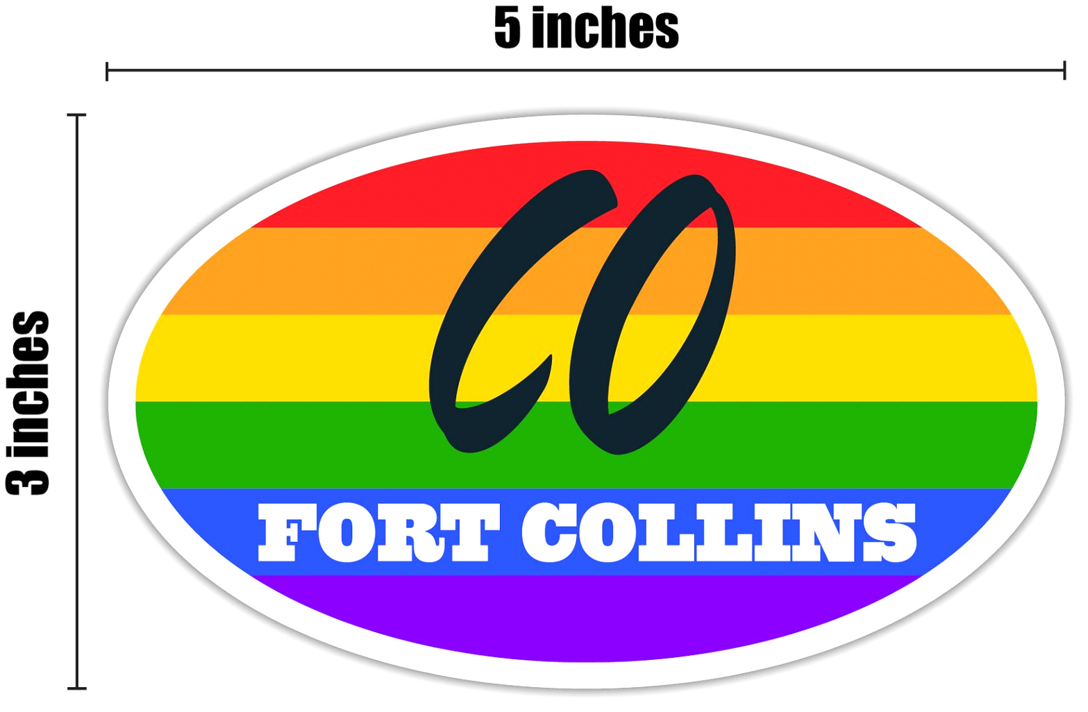 Car Insurance In Larimer Co Dans fort Collins Co Colorado Larimer County Rainbow Pride Flag 6 Stripes Pride Flag Euro Decal Bumper Sticker 3m Vinyl 3" X 5"