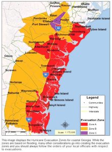 Car Rental software In Glynn Ga Dans Hurricane Dorian: Map Of Georgia Evacuation Zones