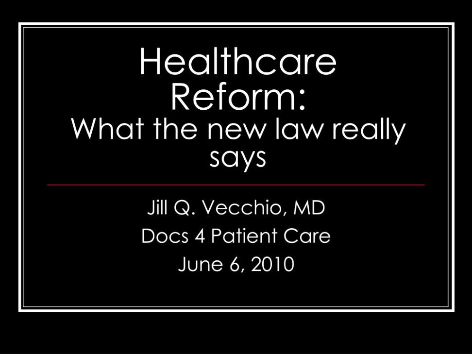 Small Business software In Dale Al Dans Ppt Healthcare Reform What the New Law Really Says Powerpoint