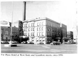 Car Insurance In Vermilion Il Dans the Plaza Hotel at West Main and Vermilion Streets Circa 1950