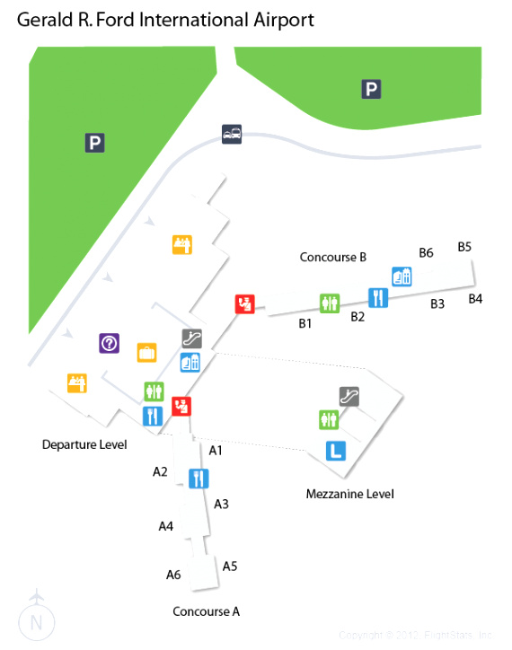 Car Rental software In Grand Co Dans Map Of Gerald R ford Airport