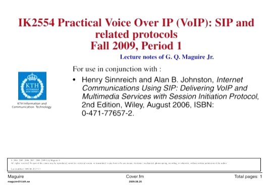 Cheap Vpn In Yoakum Tx Dans Ik2554 Practical Voice Over Ip (voip): Sip and Related ... - Kth
