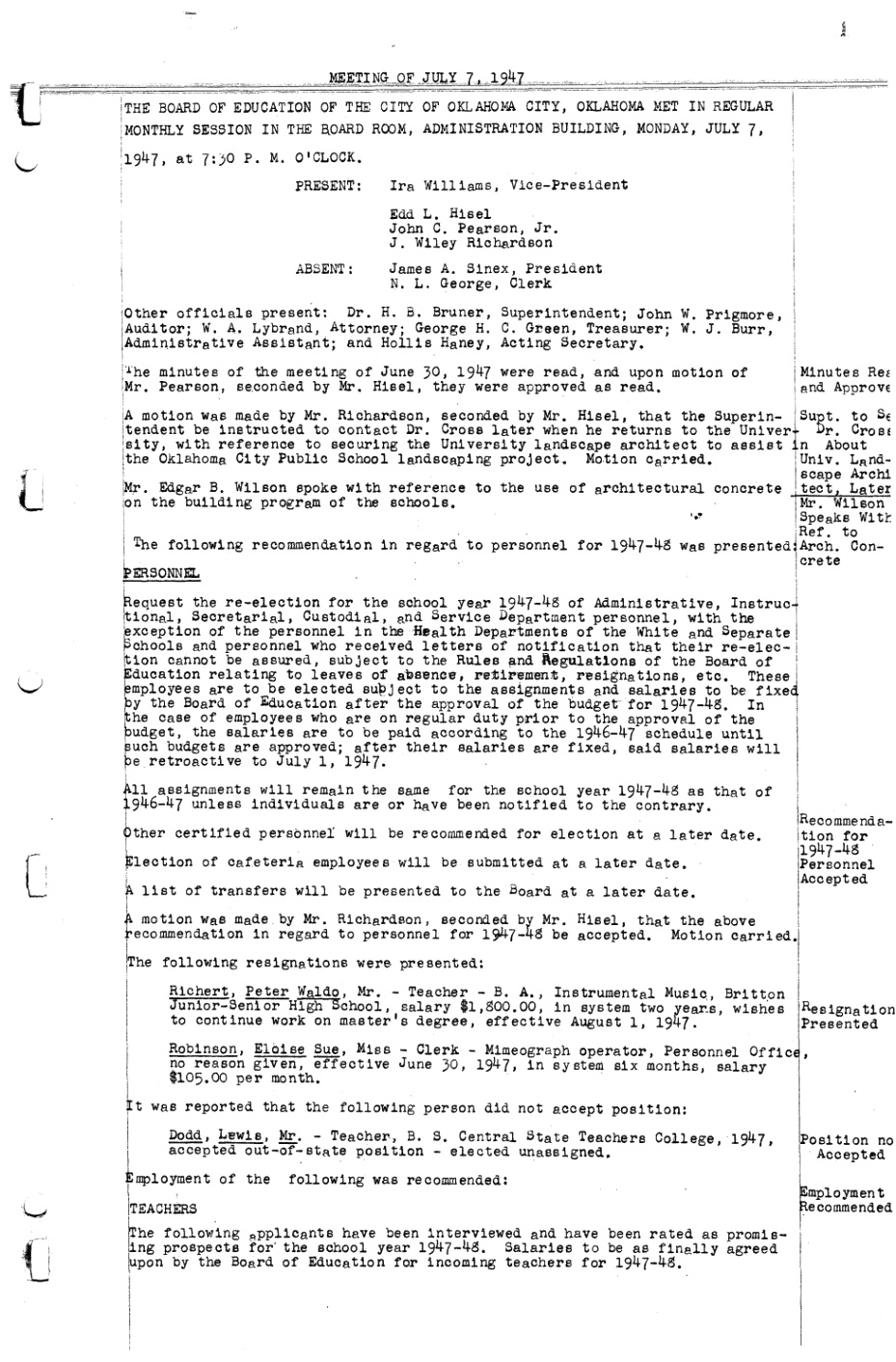 Cheap Vpn In Meade Ks Dans Oklahoma City Public Schools Board Meeting Minutes, July, 1947 ...