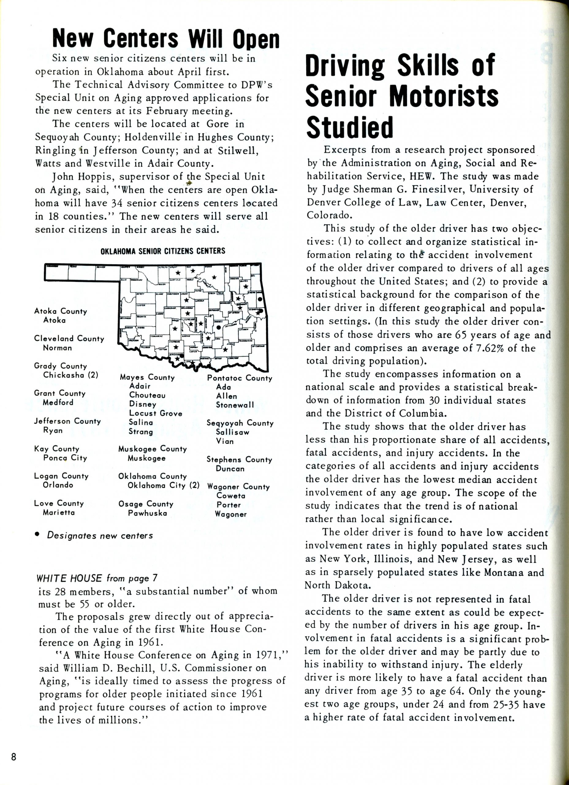 Custer Ok Car Accident Lawyer Dans Senior Oklahomans, Volume 3, Number 1, January-march 1969 ...