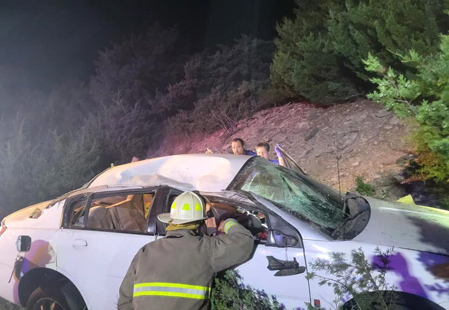 Mono Ca Car Accident Lawyer Dans Riley Co. Crews Rescue Driver after Car Ends Up In Tree Line