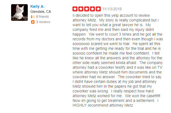 Workers Comp Lawyer San Bernardino Dans Yelp Review Work P Lawyer 2018 11 13