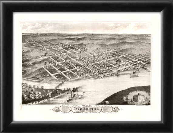 Personil Injury Lawyer In Wyandotte Ks Dans Wyandotte Ks 1869 Vintage City Maps Restored City Maps